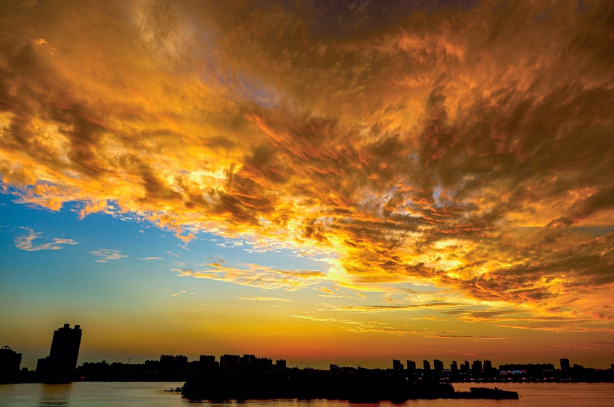 图说丨河南睢县：落霞满天夕阳红